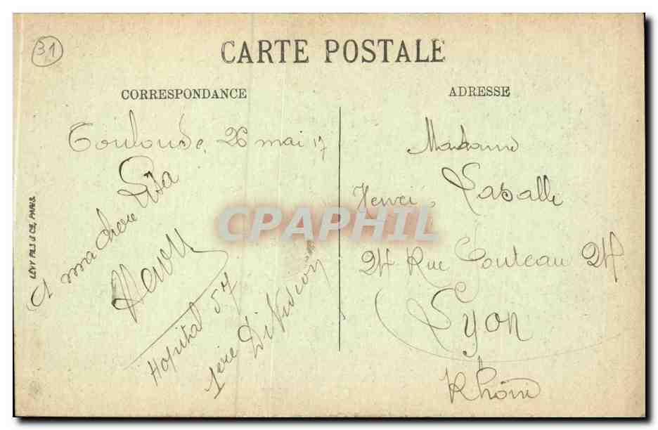 CPA Toulouse La fontaine du jardin des plantes Naiade Laporte — Verso
