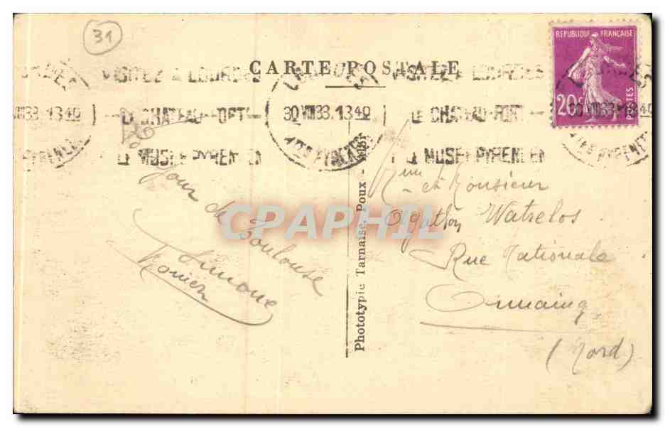 Toulouse - Le Musée et son Jardin - P. X. - I.A HAUTE-GARONNE ILLUSTRÉE — Verso