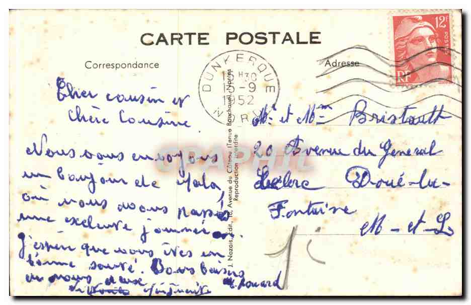 CPA Fantaisie Humour Femme forte a la plage — Rückseite