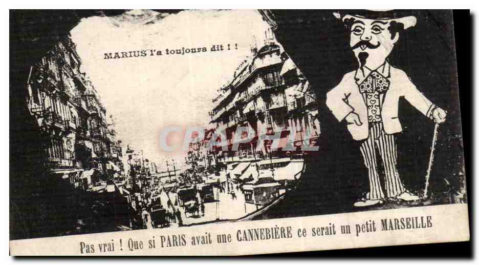 Paris — caricature de Marius Cannebière — éditeur non visible