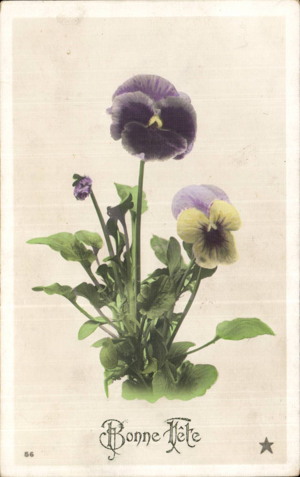 CPA Fantaisie Fleurs Bonne fete