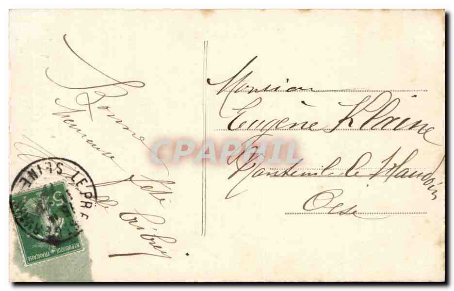 CPA Fantaisie Fleurs Bonne fete — Rückseite