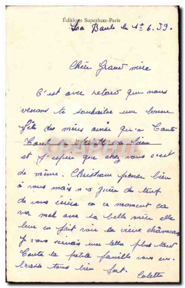 CPA Fantaisie Fleurs Roses Bonne fete — Rückseite