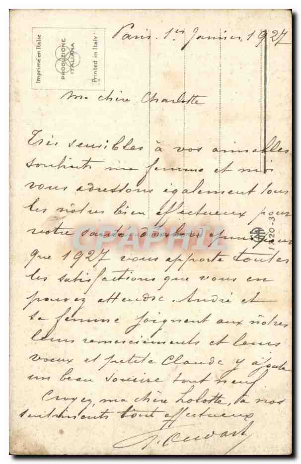 CPA Fantaisie Femme — Rückseite