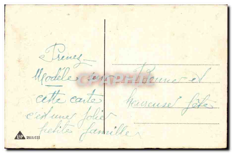 CPA Fantaisie Enfants Bonne fete — Rückseite