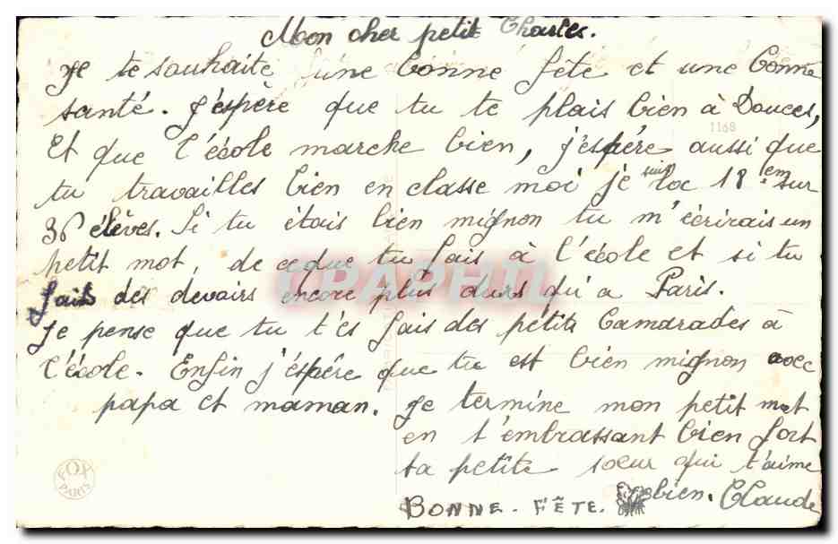 CPA Fantaisie Enfants Bonne fete  — Rückseite