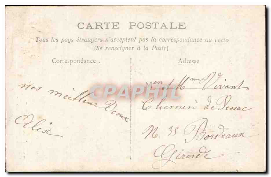 CPA Fantaisie Enfant Garcon — Verso