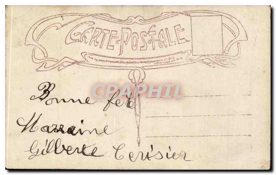 CPA Fantaisie Enfant Heureuse fete — Verso