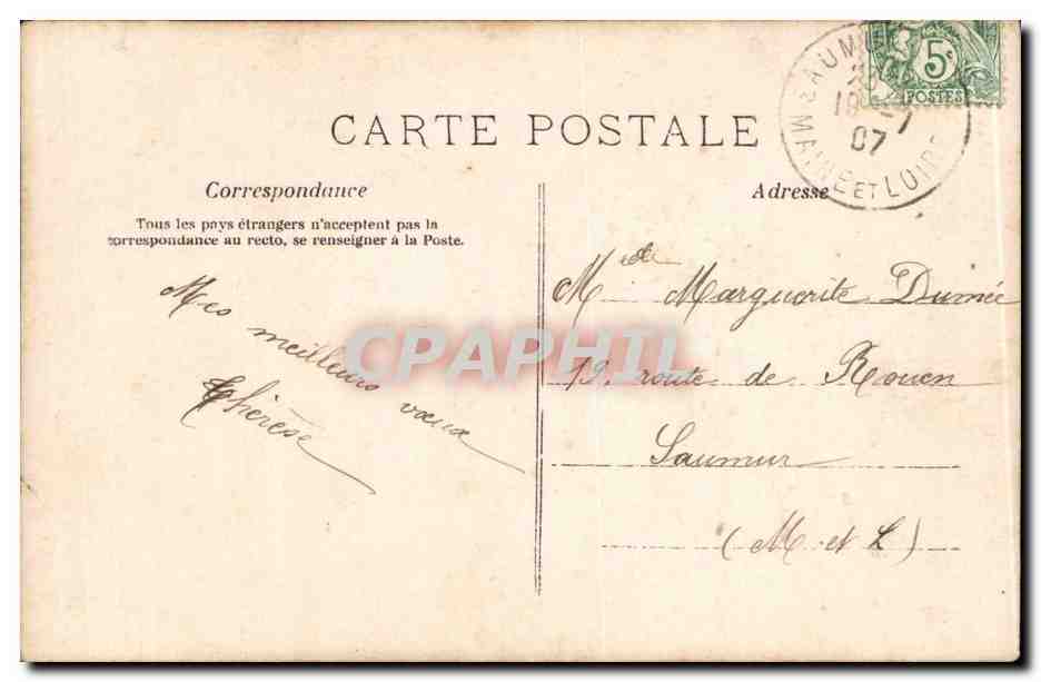 Giovane donna con ombrello e orchidee — editore CPAPHIL, n° 1005 — Verso