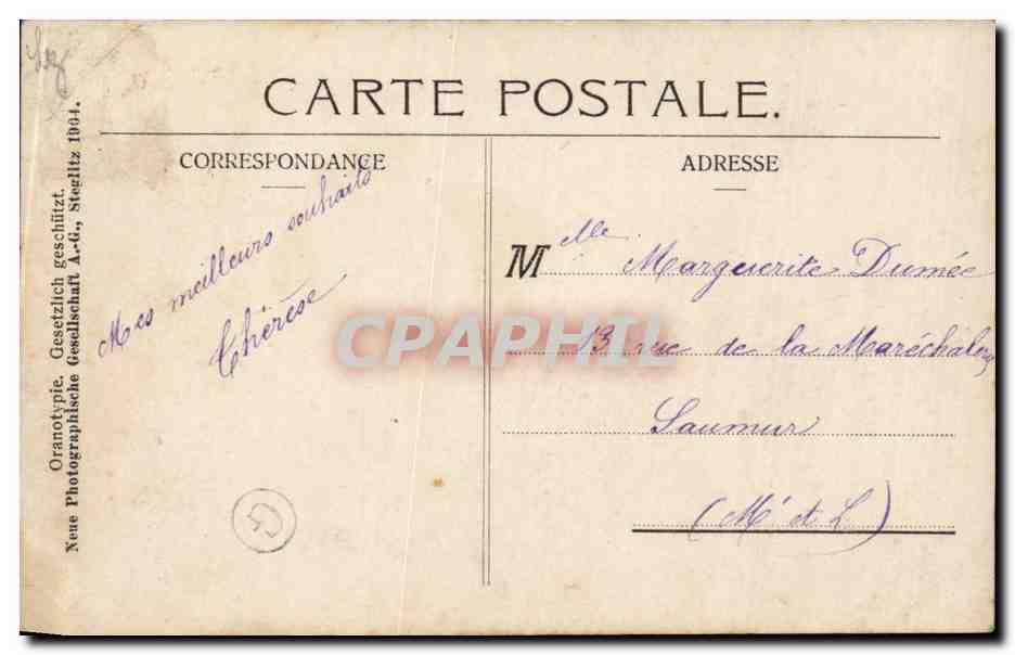 CPA Fantaisie Enfant Bonne annee — Verso