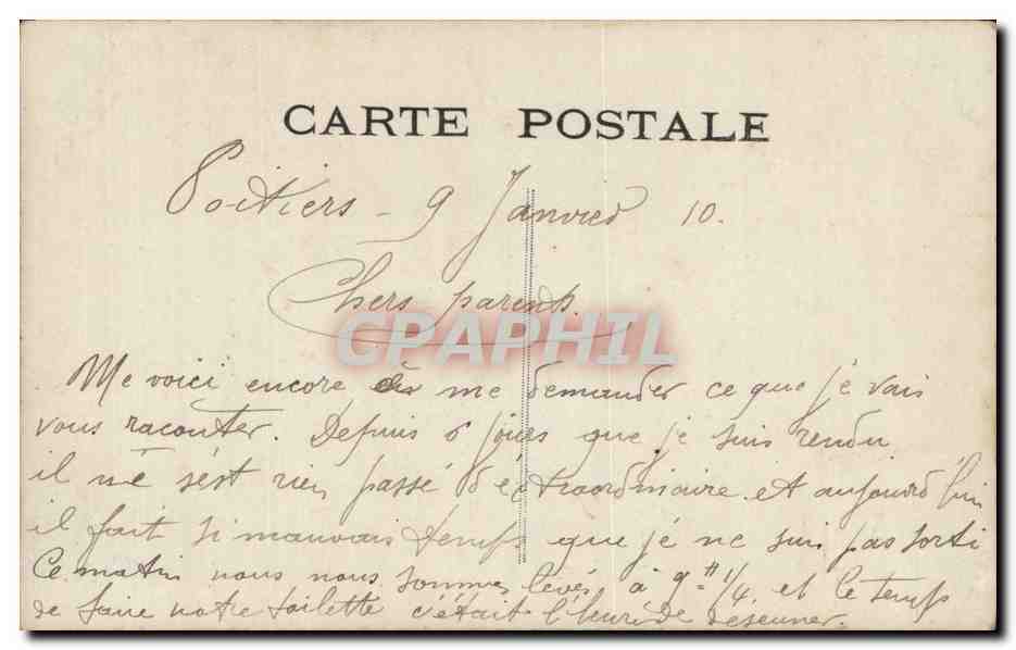 CPA Fantaisie Bonne annee 1910 1909 Cygne Swan — Rückseite