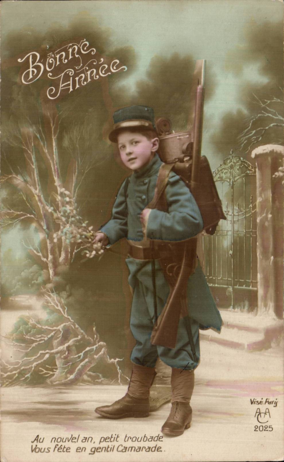 CPA Fantaisie Enfant Militaria 