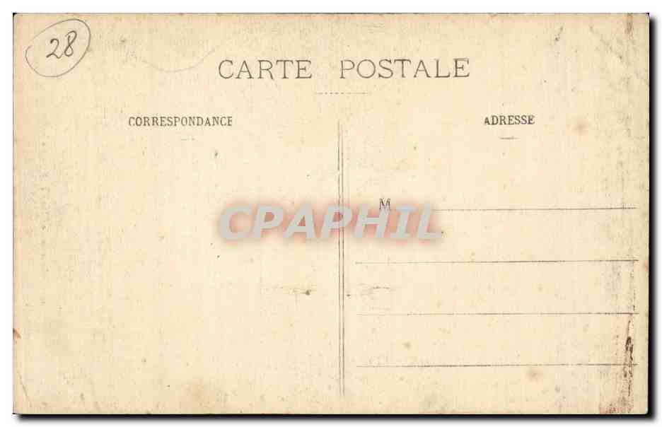 Chartres CPA La cathedrale La nef — Verso