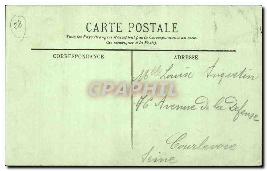 Chartres CPA La cathedrale — Verso