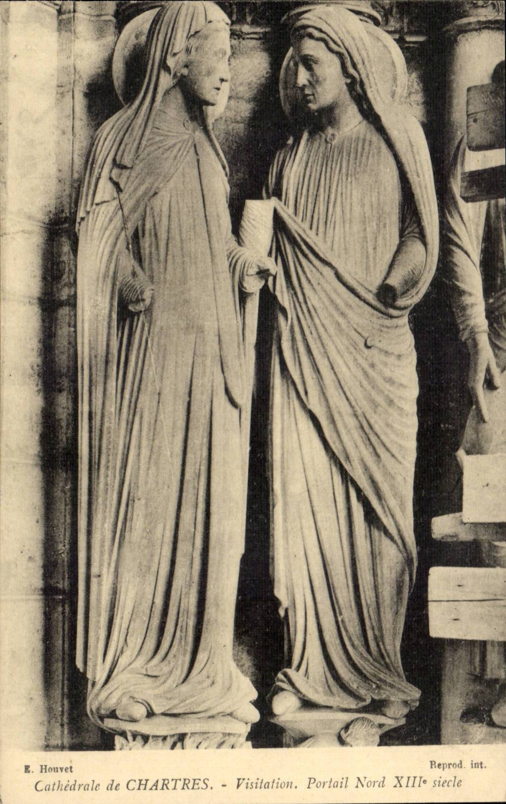 Chartres CPA Cathedrale Visitation Portail nord