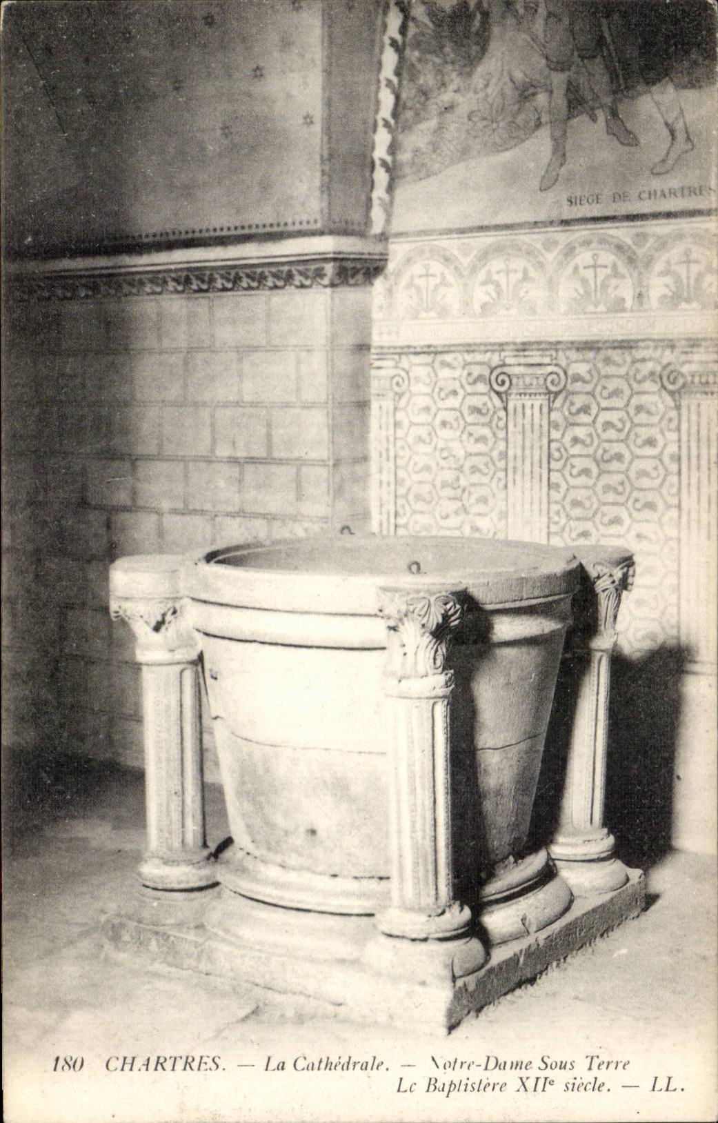 Chartres CPA Cathedrale Notre Dame sous terre Le Baptistere