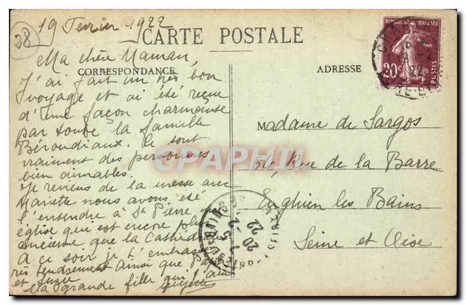 Chartres CPA Cathedrale Portail Nord et entree de l'eveche — Verso
