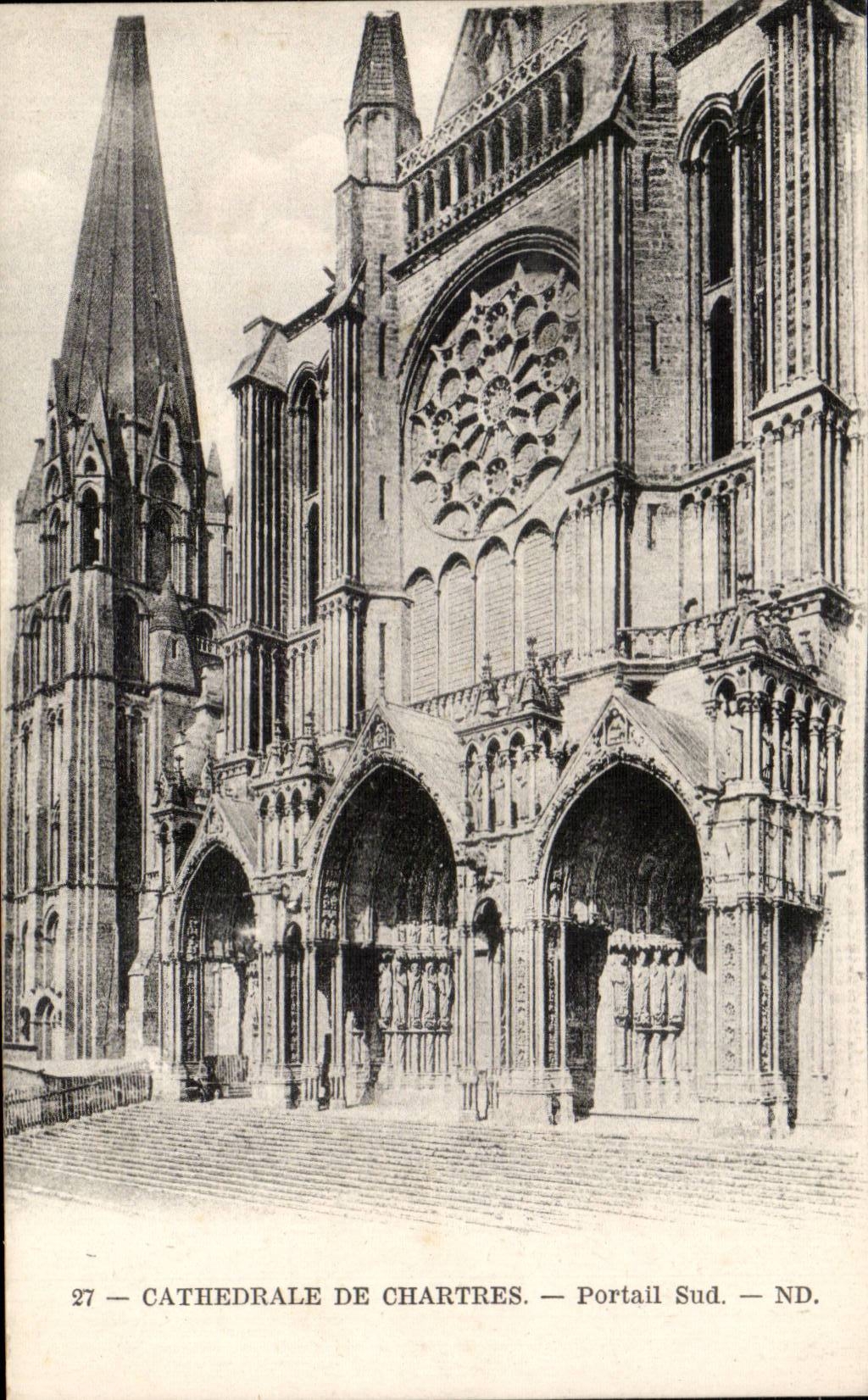 Chartres CPA Cathedrale Portail sud