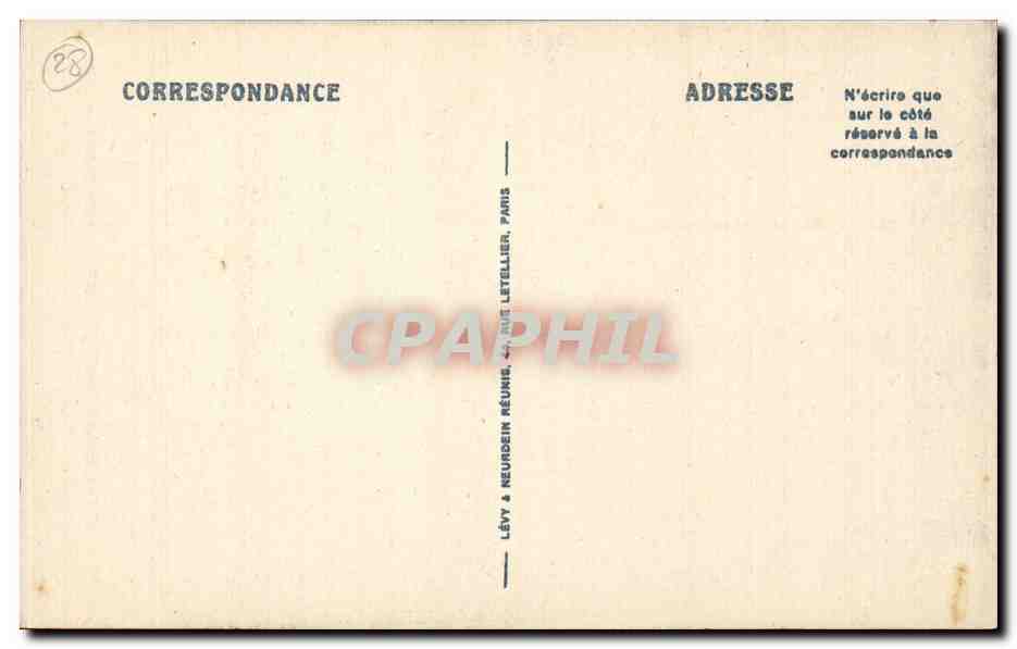 Chartres CPA Cathedrale Portail sud — Verso