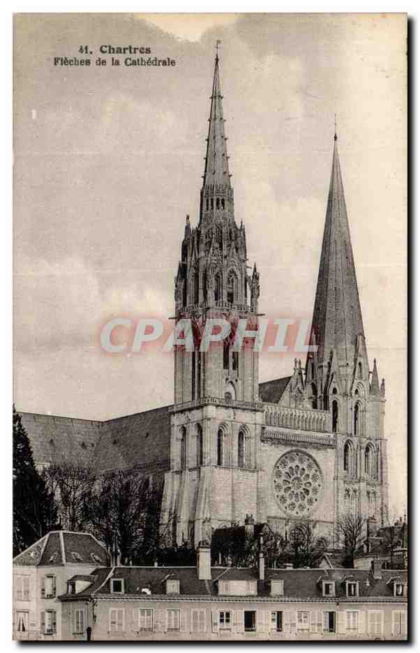 Chartres CPA Cathedrale Fleches 