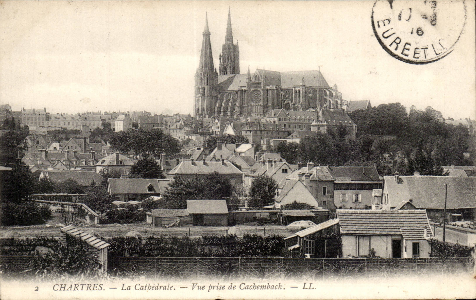 Chartres CPA Cathedrale Vue prise de Cachemback