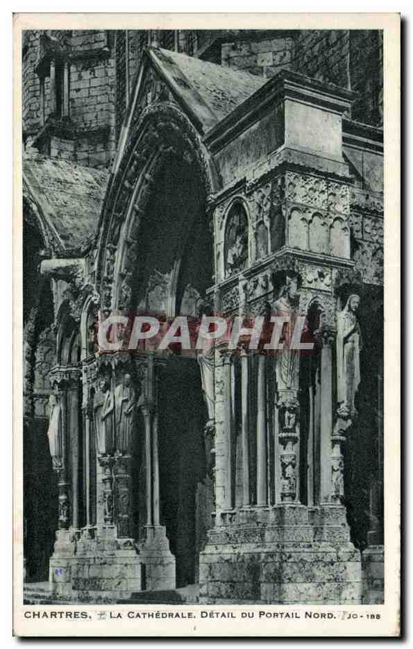 Chartres, La Cathédrale — Détail du Portail Nord — Jo-188