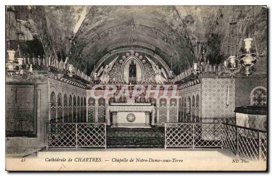 Chartres CPA Cathedrale Chapelle de Notre Dame sous terre