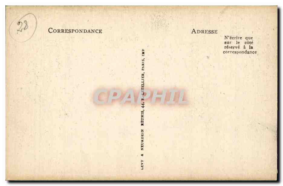 Chartres CPA Le portail nord La tour neuve — Verso