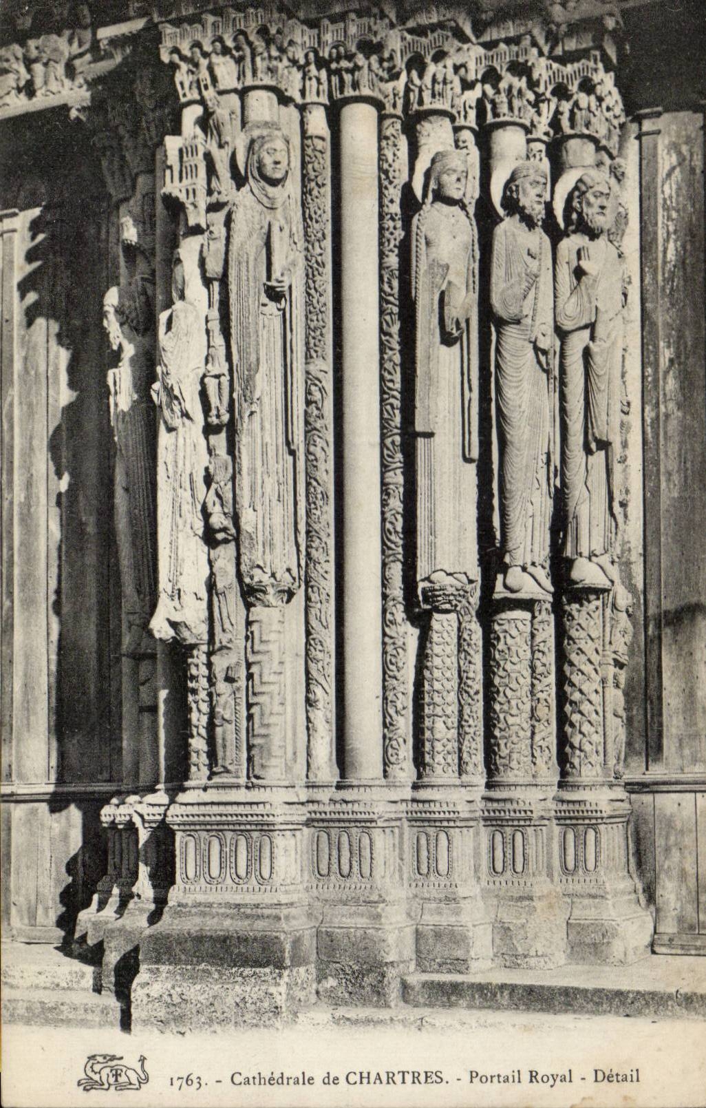Cathedral of CHARTRES — Royal Portal — Detail