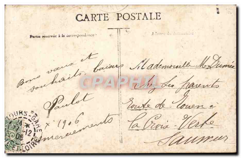 CPA Fantaisie Enfant Facteur Postier — Rückseite
