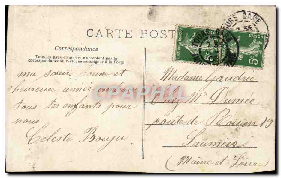 CPA Fantaisie Enfant — Rückseite