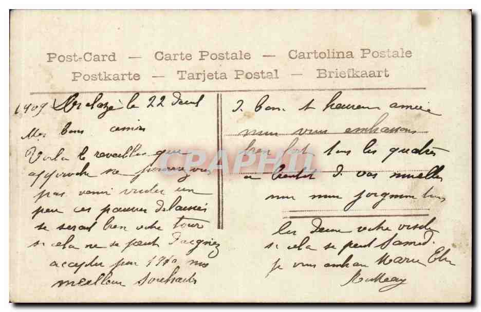 CPA Fantaisie Enfant Garcon — Rückseite