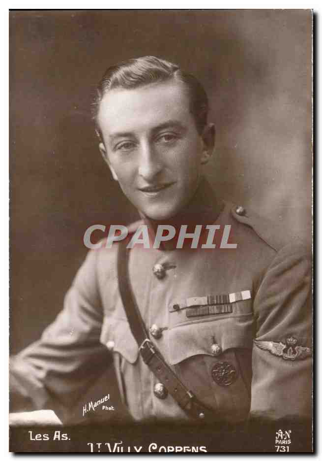 CPA Militaria Les as de l'aviation Lt Villy Coppens 36 victoires