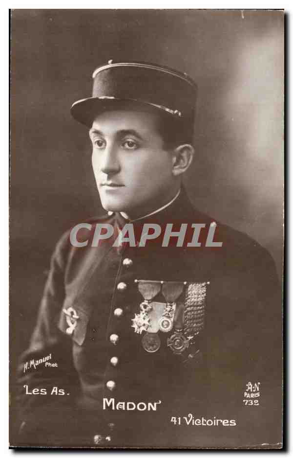 CPA Les as de l'aviation Madon 41 victoires