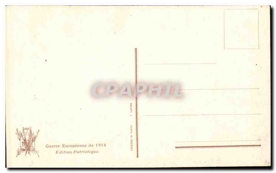 CPA Militaria General Joffre  — Rückseite