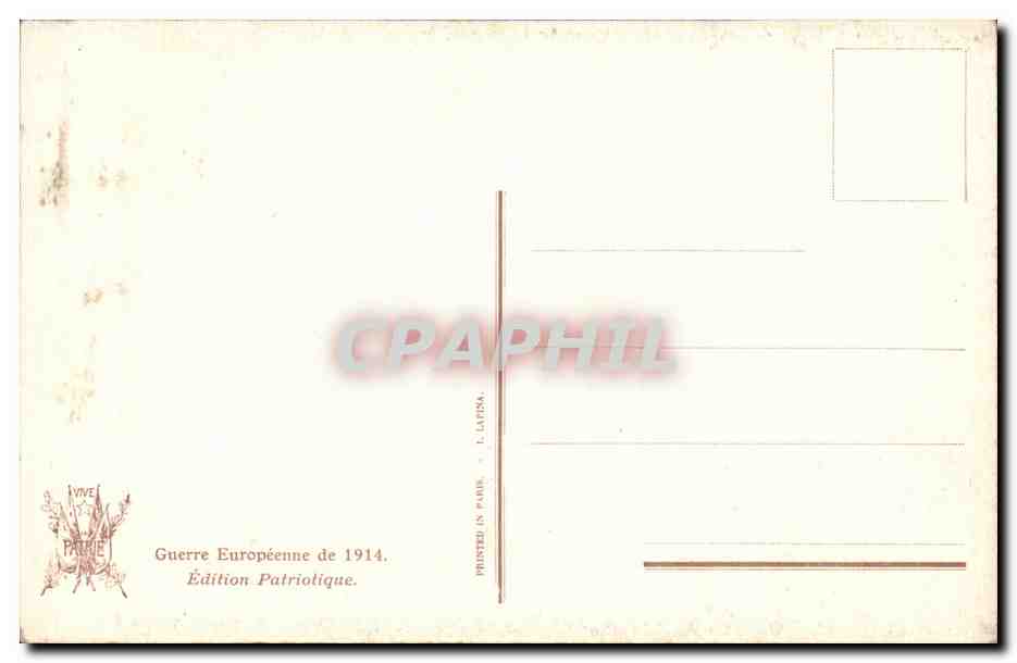 CPA Raymond Poincare President de la Republique Francaise Homme Politique — Rückseite