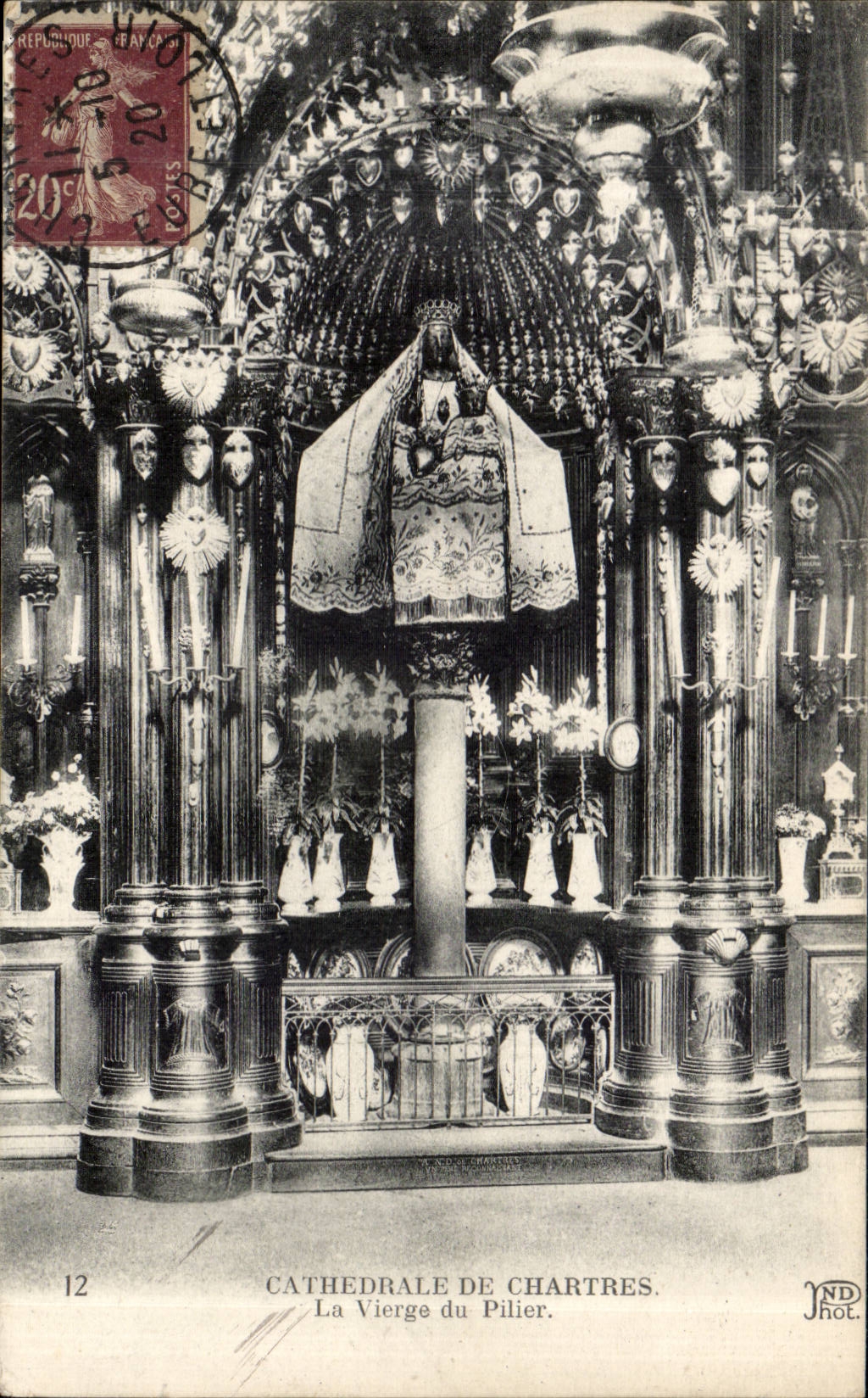 CPA Chartres Cathedrale La vierge du pilier
