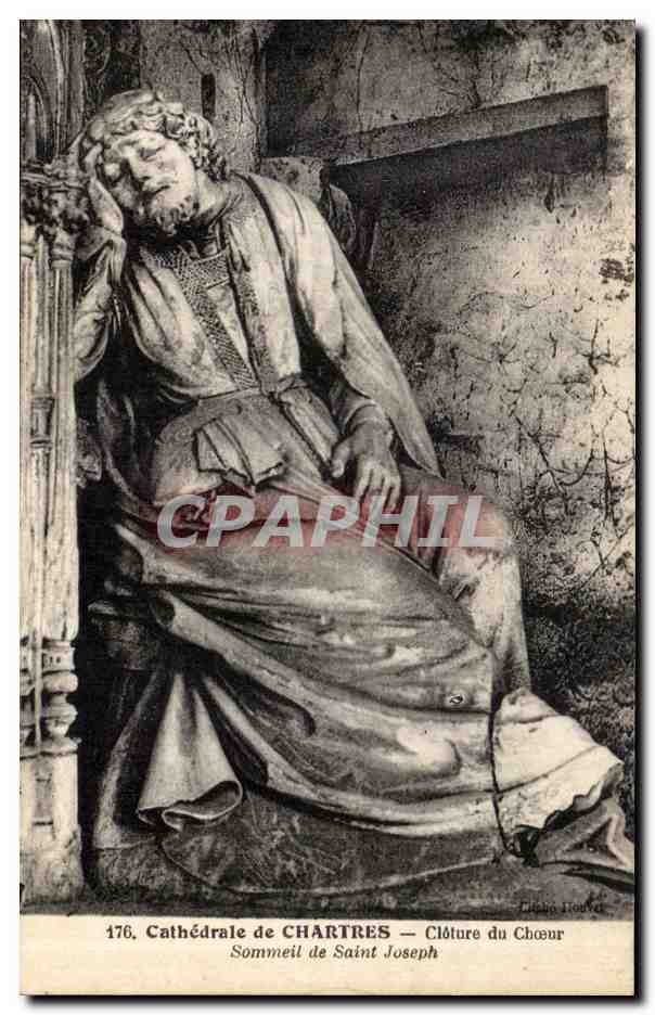 CPA Chartres Cathedrale Cloture du choeur Sommeil de Saint Joseph