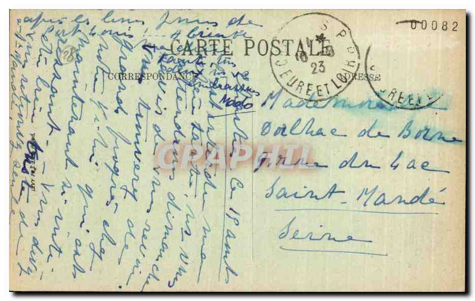 CPA Chartres Portail de l'eglise Saint Aignan — Verso