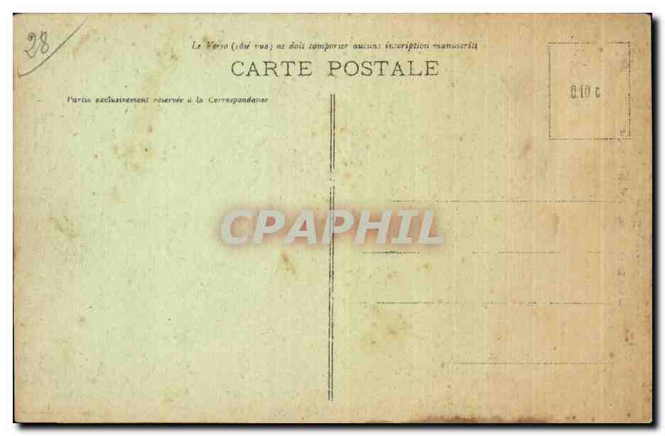 Château de Maintenon (E.-et-L.) — Vue sur les Fossés regardant la Chapelle — G. Foucault, édit., Dreux — Rückseite