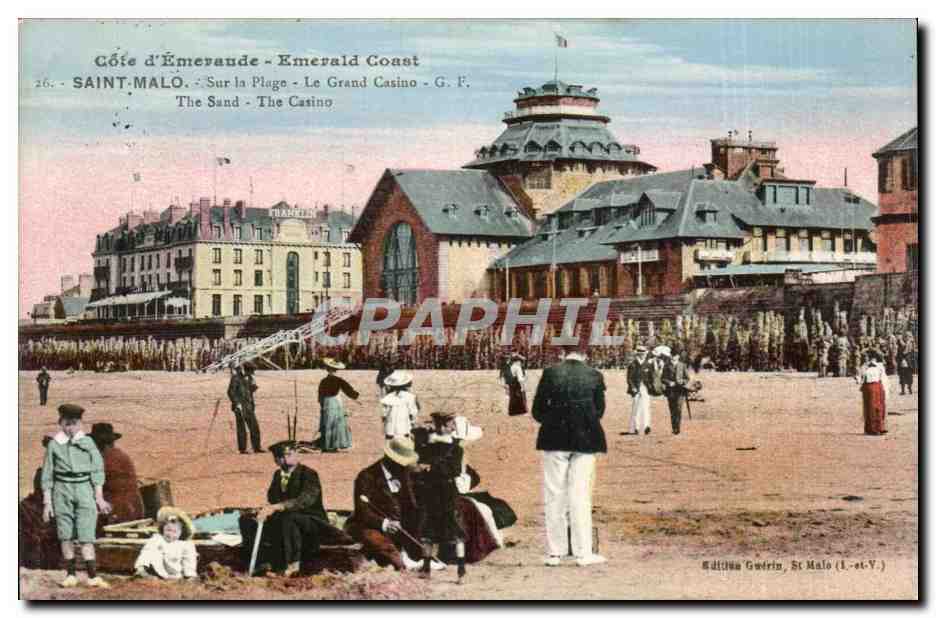 Saint-Malo - Sur la Plage - Le Grand Casino - Édition Guérin, St-Malo (1.-et-V.)