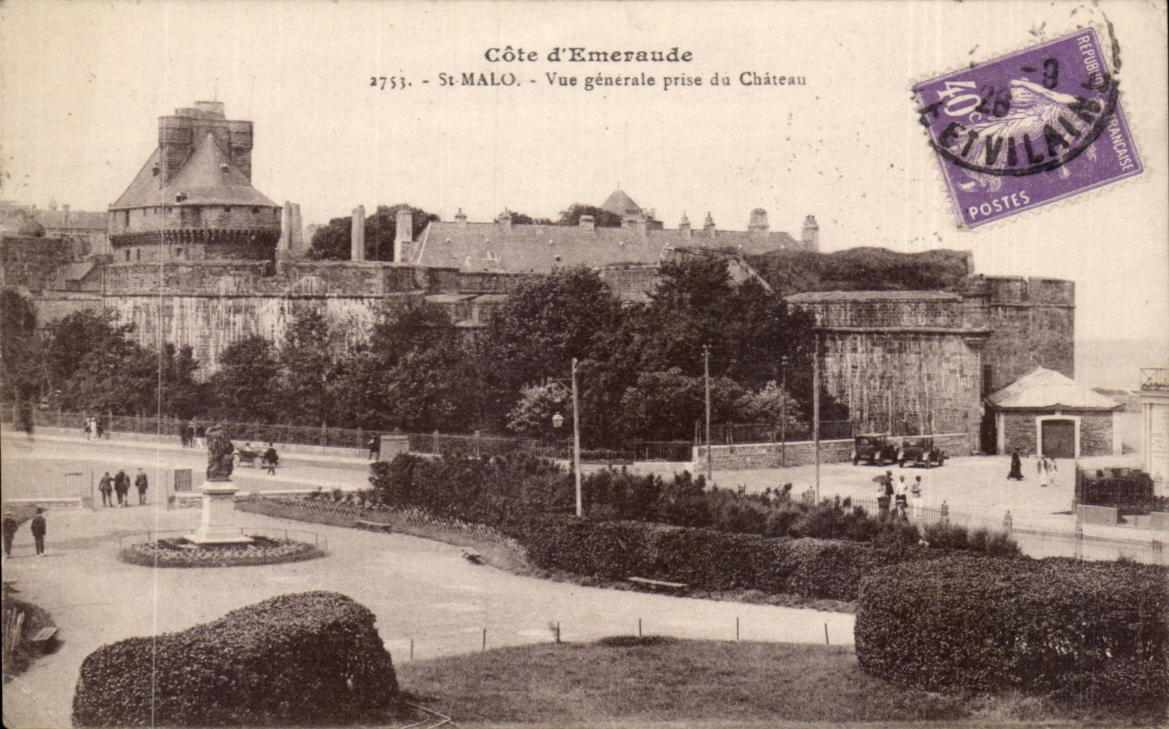 CPA Saint Malo Vue generale prise du chateau