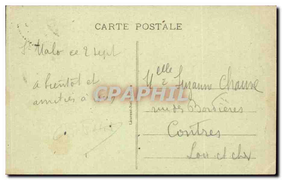 CPA Saint Malo Vue generale prise du chateau — Verso