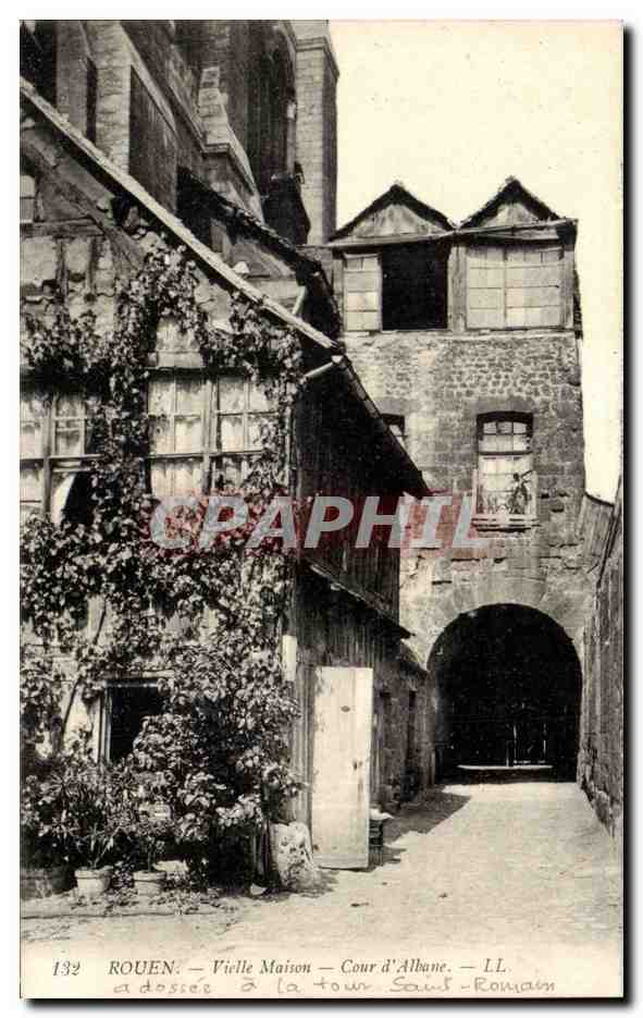 CPA Rouen Vieille maison Cour d'Albane