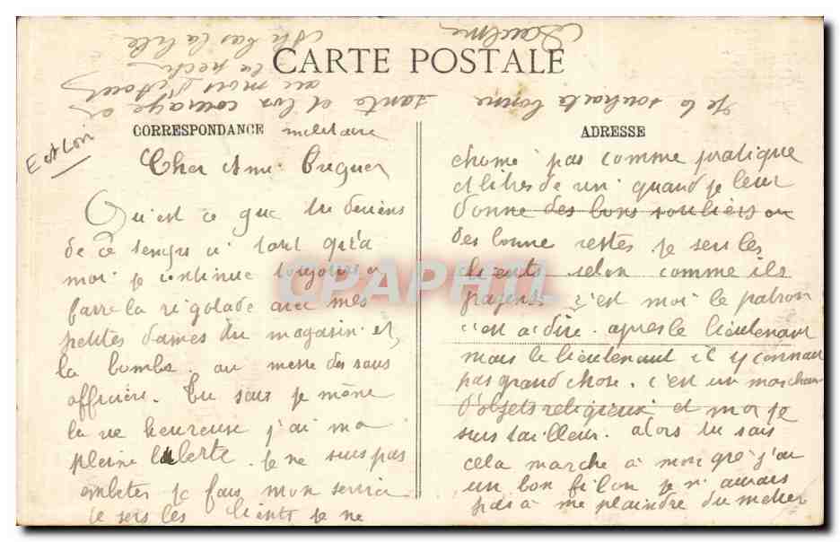 Chartres CPA Le pont neuf — Verso