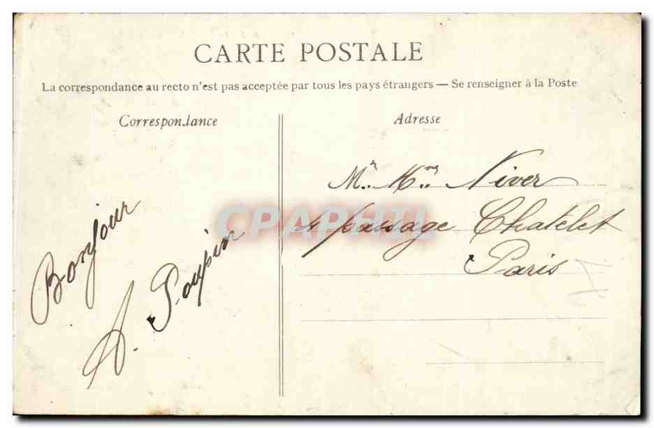 Chartres CPA La Porte Guillaume — Verso