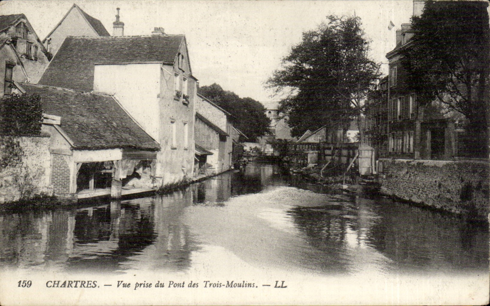 Chartres — Vue prise du Pont des Trois-Moulins — LL, n° 159
