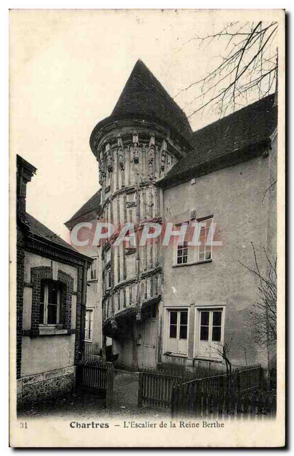 Chartres CPA L'escalier de la reine Berthe