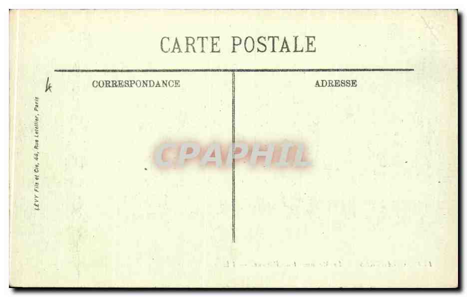 Chartres CPA Le monument de Pasteur — Verso