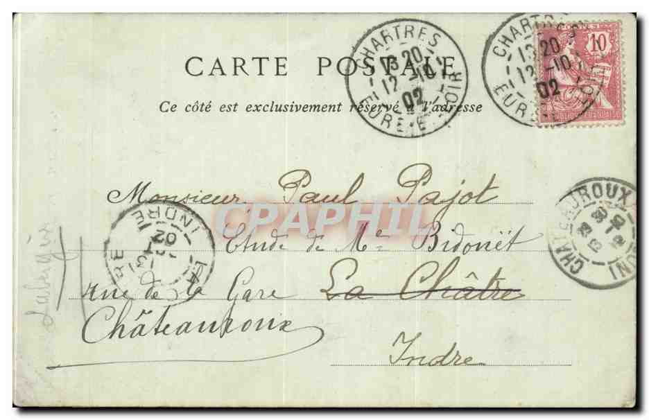 Chartres CPA Les fleches de la cathedrale  — Rückseite